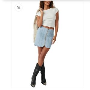 We The Free Layla Denim Mini Skirt Size 2